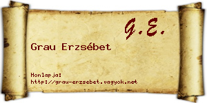 Grau Erzsébet névjegykártya